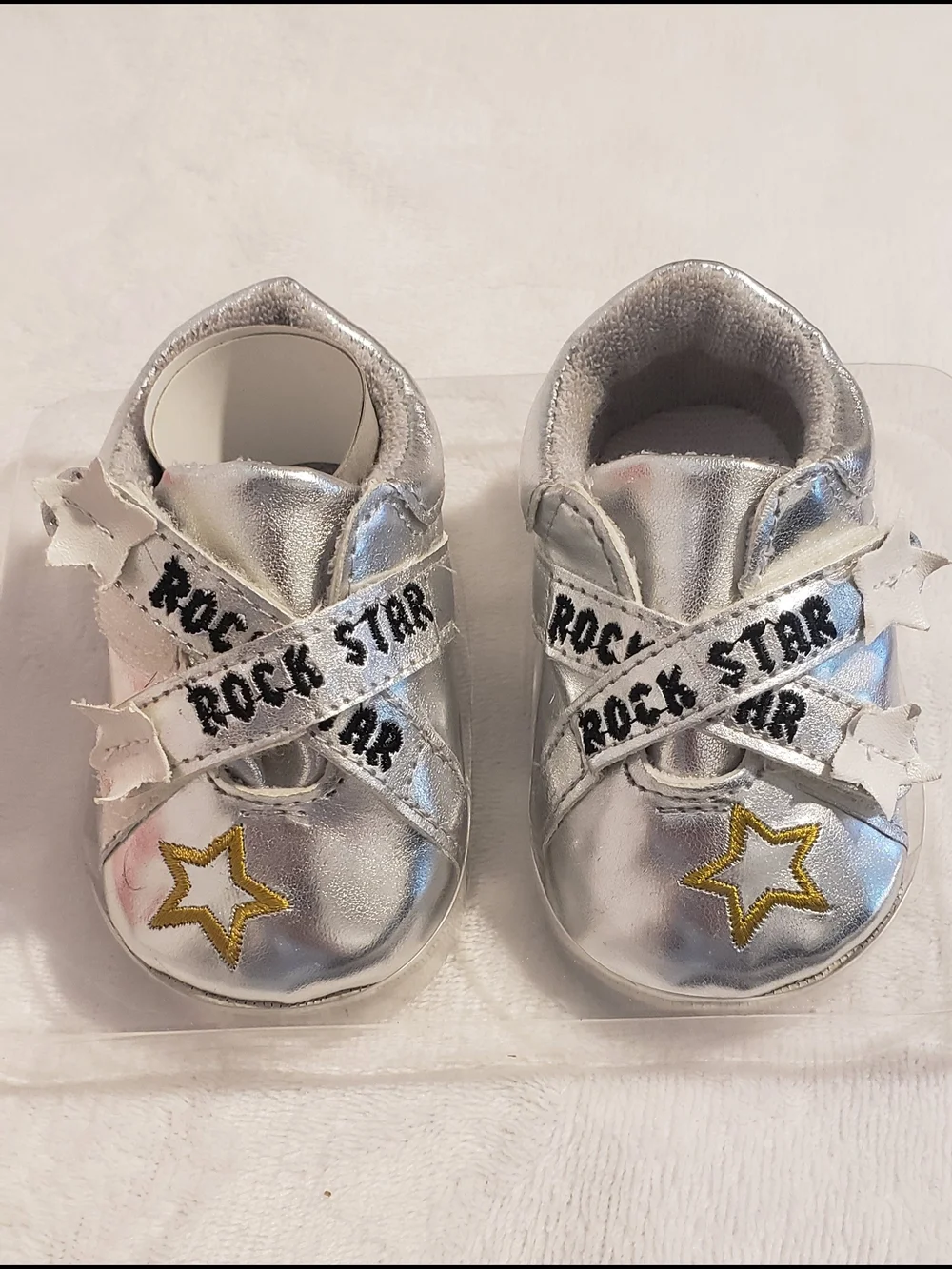 Baby Rock Star Silver Baby Shoes